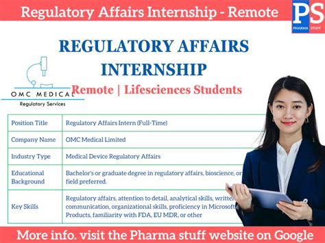 regulatory affairs internship