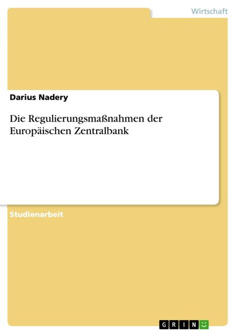regulierungsma nahmen europ ischen zentralbank darius nadery Kindle Editon