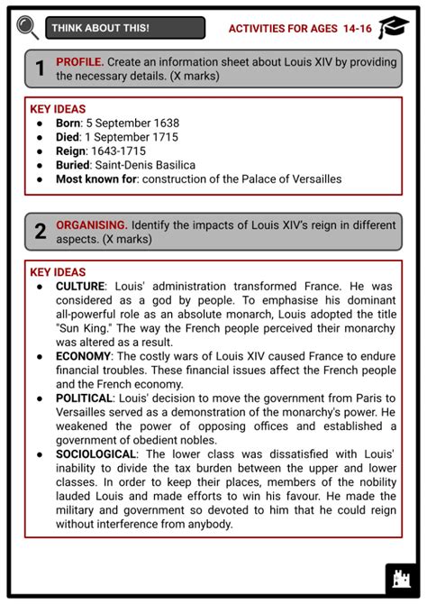 reign of louis xiv reteaching activity answers Doc