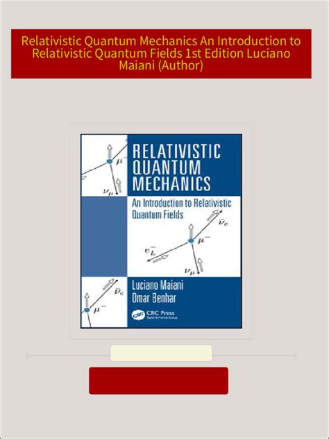 relativistic quantum mechanics introduction fields Epub