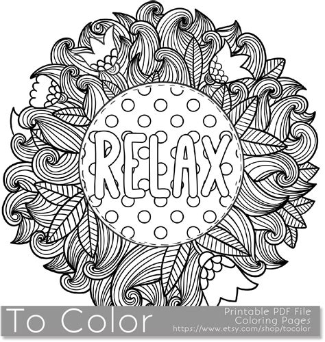 relaxing calming wordclouds coloring grownups Doc