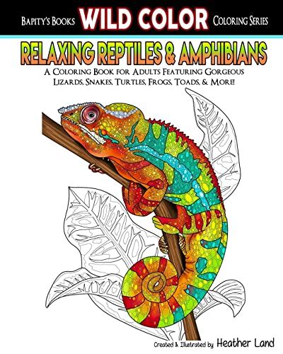 relaxing reptiles amphibians adult coloring Kindle Editon