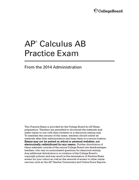 released ap calculus ab answers 2014 PDF