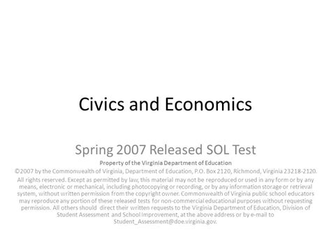 released civics and economics sol test answers Epub