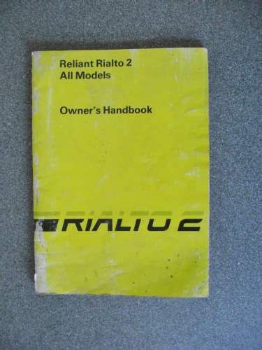 reliant rialto manual pdf PDF