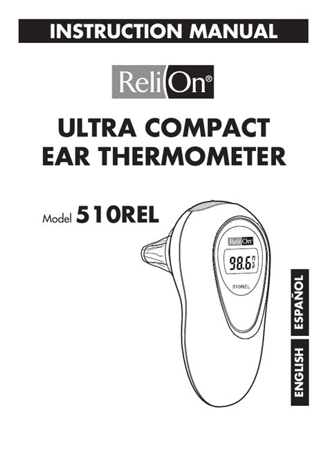 relion ear thermometer manual Kindle Editon