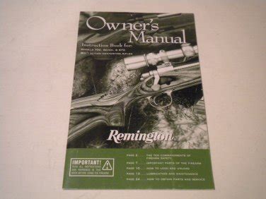 remington 700 bdl owners manual Epub