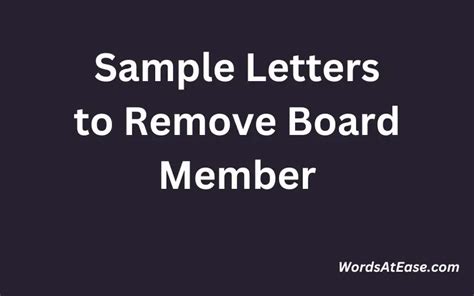 removing a board member meeting professionals international Reader