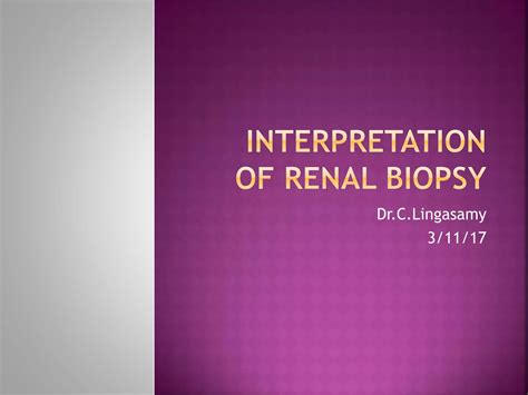 renal biopsy interpretation PDF