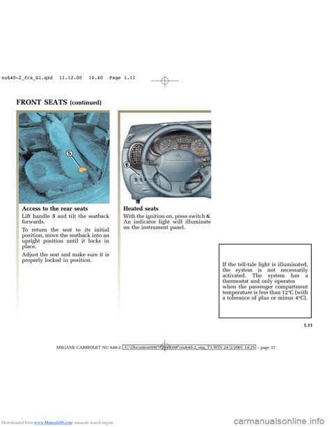 renault megane 2000 user manual Doc