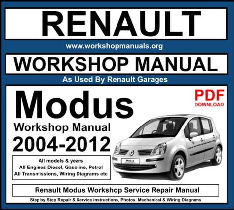 renault modus manual in pdf Kindle Editon