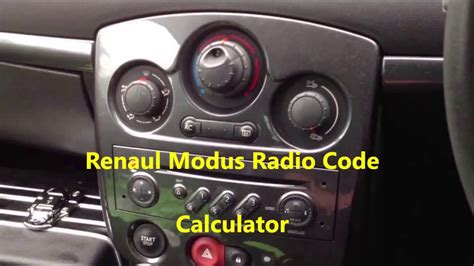 renault modus radio code Reader