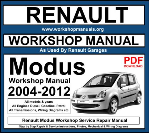renault modus technical manual PDF