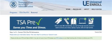 renew tsa precheck online