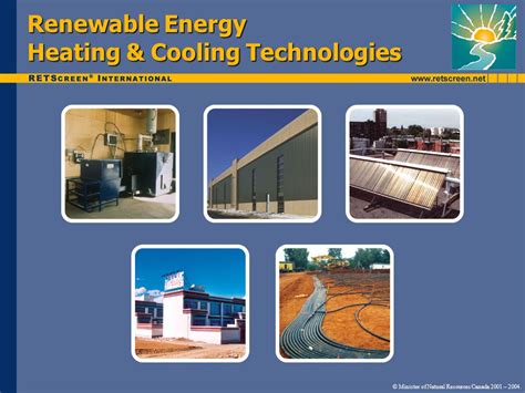 renewable heating cooling technologies applications PDF