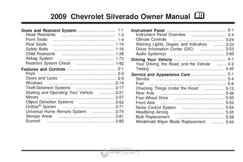 repair manual 2001 chevy silverado Doc