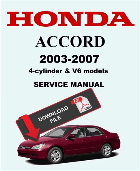 repair manual 2004 honda accord PDF