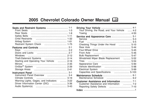 repair manual 2005 chevrolet colorado Doc