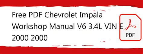 repair manual chevy impala 2000 free pdf Doc