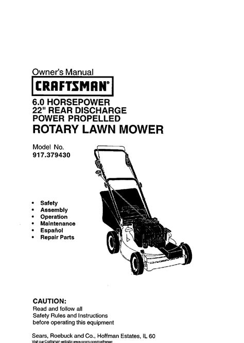 repair manual for craftsman lawn mower Epub