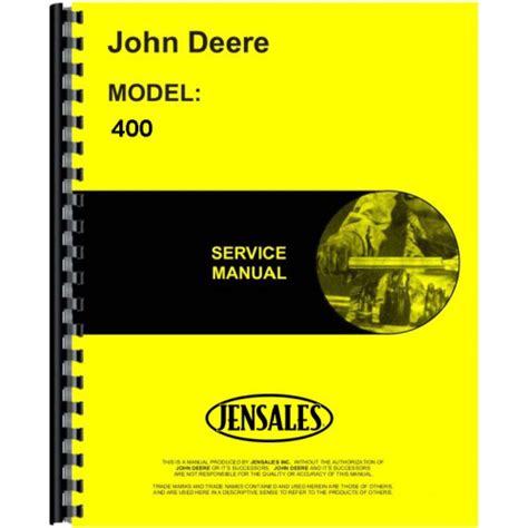 repair manual john deere 400 lawn tractor PDF