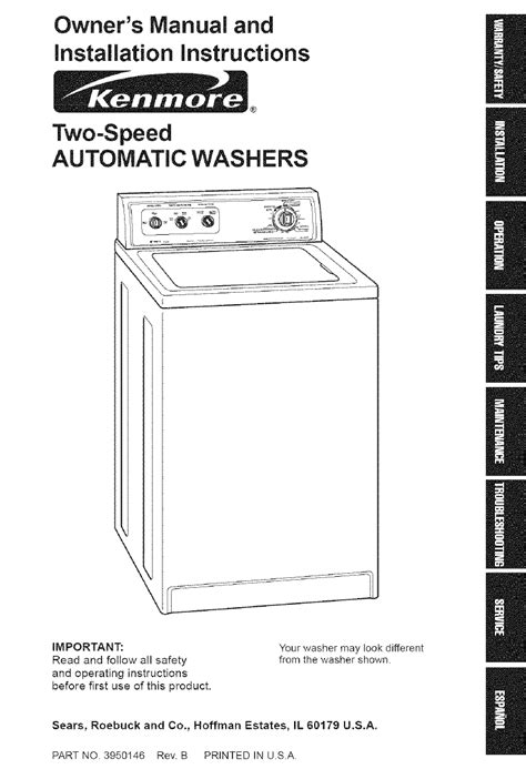 repair manual kenmore washer model 110 PDF