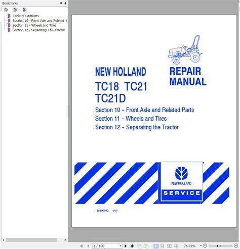 repair manual new holl tc18 Reader