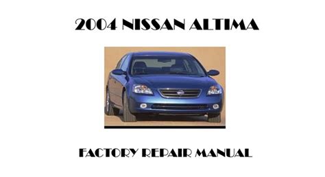 repair manual nissan altima 2004 PDF