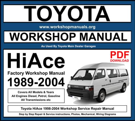 repair toyota hiace 1998 Kindle Editon