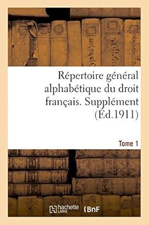 repertoire general alphabetique francais supplement Doc