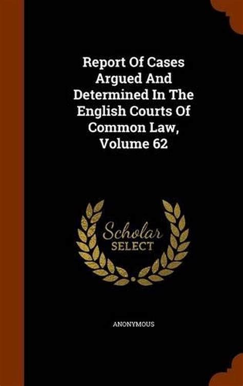 reports cases argued determined common Kindle Editon