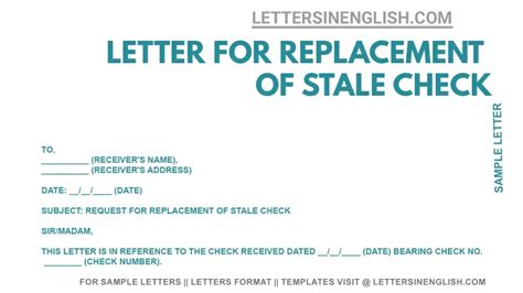 request letter for replacement of stale check pdf Kindle Editon