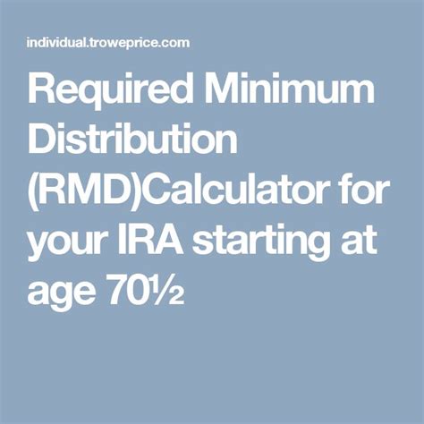 required minimum distribution calculator inherited ira