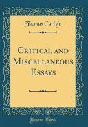 rescued essays carlyle classic reprint Doc
