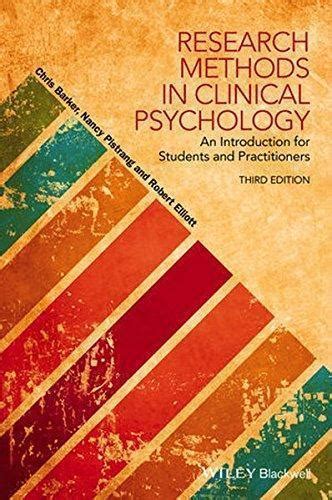 research methods clinical psychology practitioners PDF