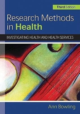 research methods in health investigating health and health services PDF