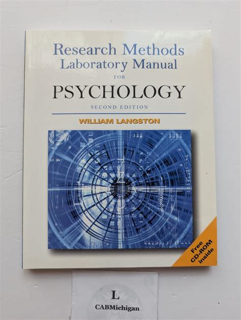 research methods laboratory manual for psychology Reader