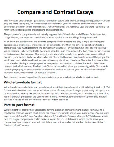 research paper compare and contrast example Doc