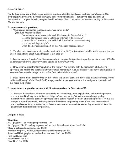 research paper fahrenheit 451 Epub