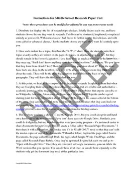 research paper middle school Epub