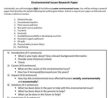 research paper on environmental issues Kindle Editon