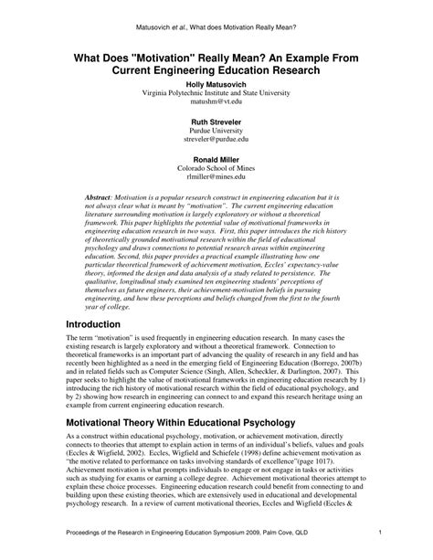 research paper on motivation Reader