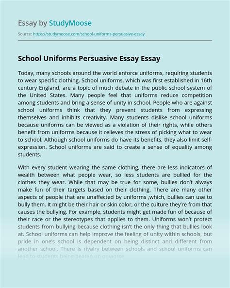 research paper on school uniforms Epub