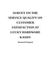 research proposal on service quality customer satisfaction Epub