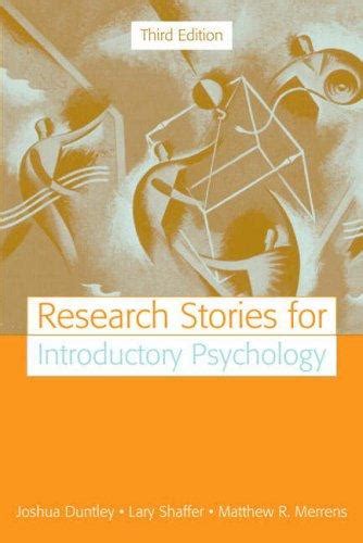 research stories for introductory psychology 3rd edition Epub