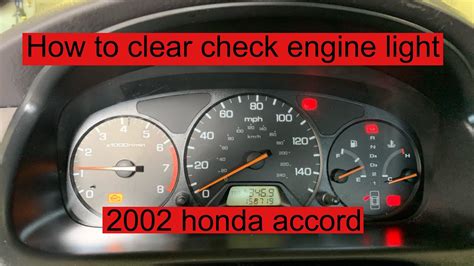 reset check engine light honda accord 2000 PDF