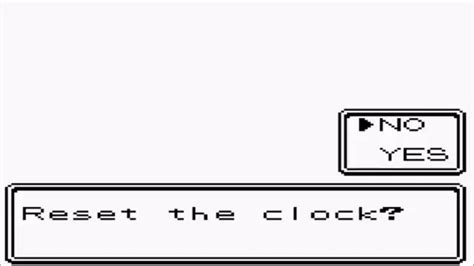 reset clock pokemon crystal