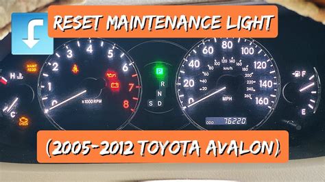 reset maintenance light 2007 toyota solara Reader