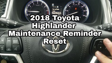 reset maintenance light toyota highlander 2009 Doc