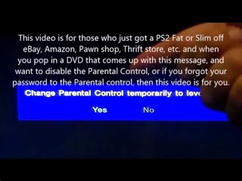 reset parental control on ps2 pdf Epub